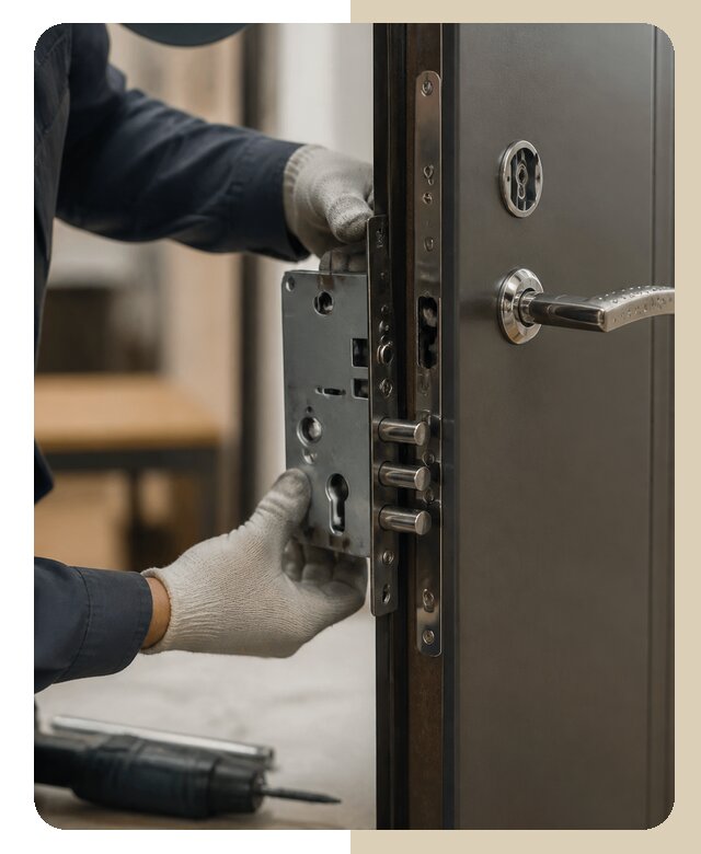 Установка дверного замка в Лабинске по цене от 3753 р. | Дверной